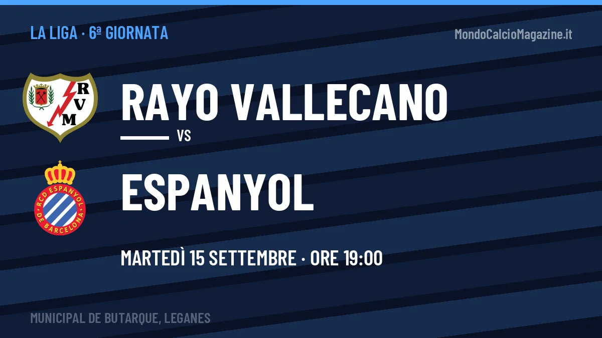 Rayo Vallecano-Espanyol (mar 15/09 ore 19:00): probabili formazioni, statistiche e quote
