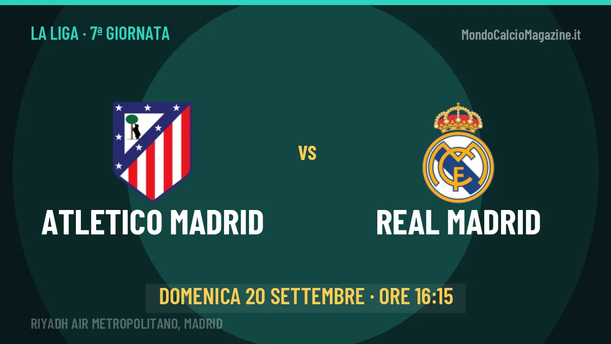 Atletico Madrid-Real Madrid, La Liga: probabili formazioni, quote e dove vedere la partita in TV e streaming