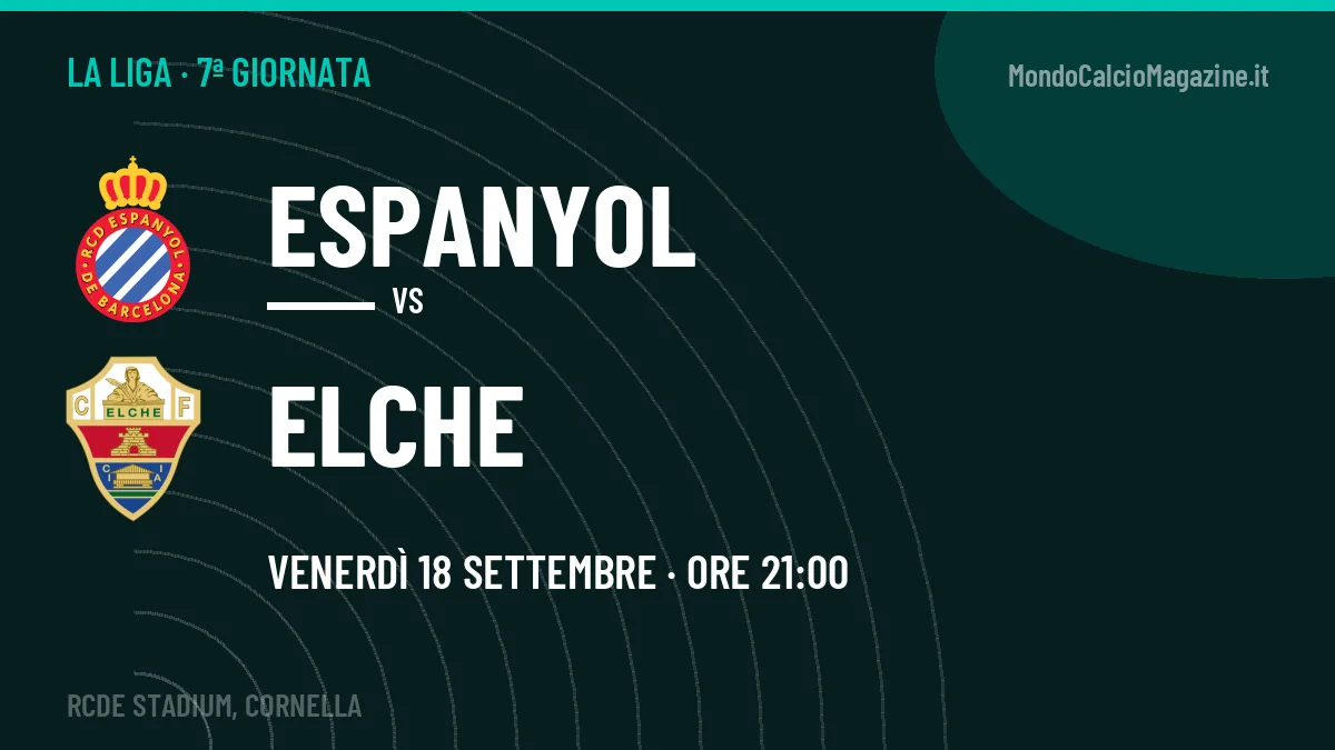 Espanyol-Elche in TV: a che ora si gioca, dove vederla e probabili formazioni