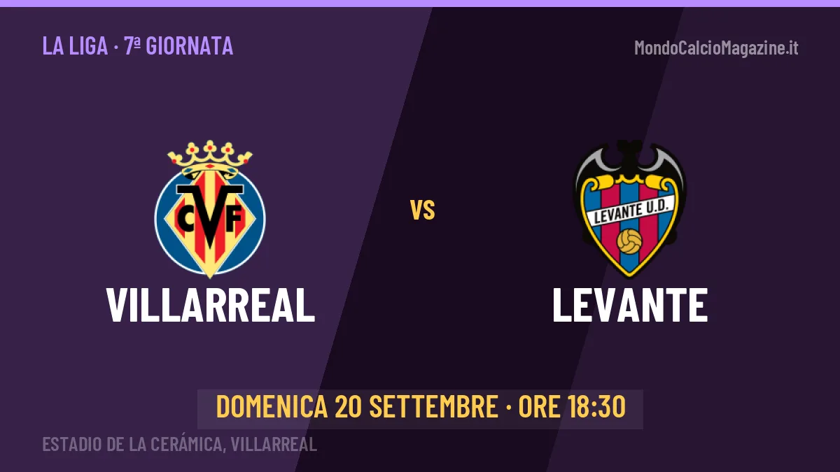 Probabili formazioni Villarreal Levante: chi gioca, quote e pronostico