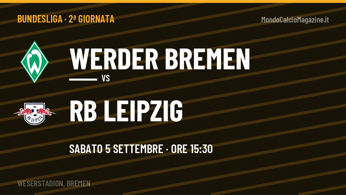 Pronostico Werder Bremen RB Leipzig: quote, precedenti e come arrivano le due squadre