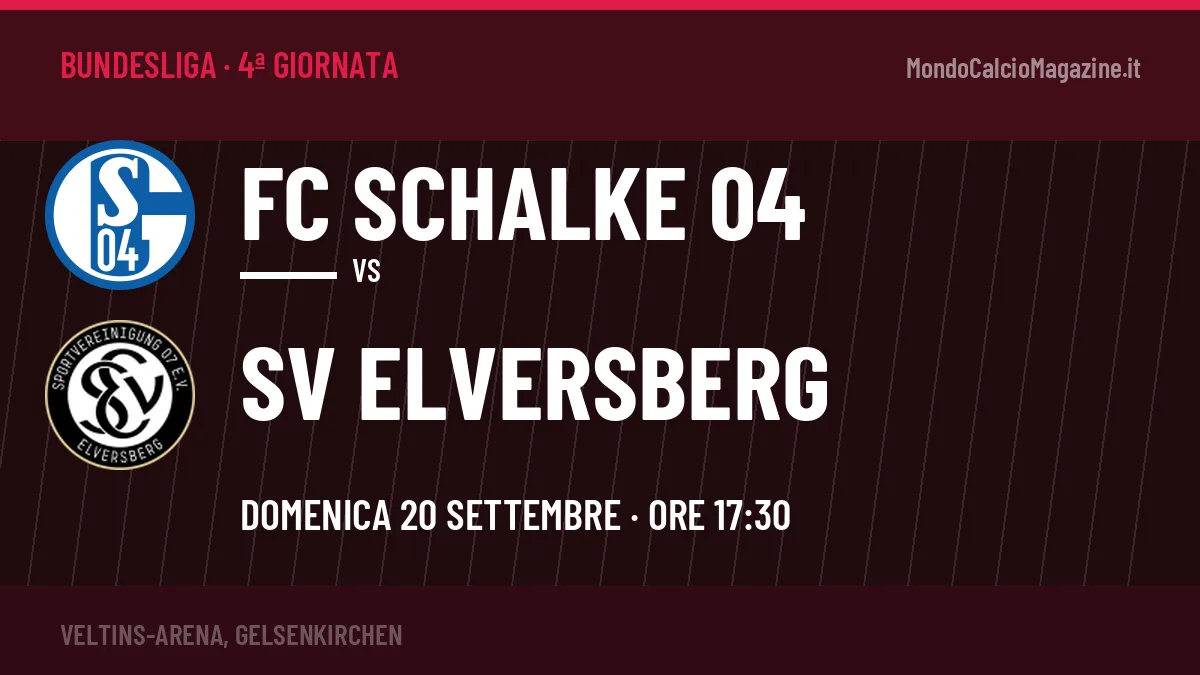 FC Schalke 04-SV Elversberg, Bundesliga: probabili formazioni, quote e dove vedere la partita in TV e streaming