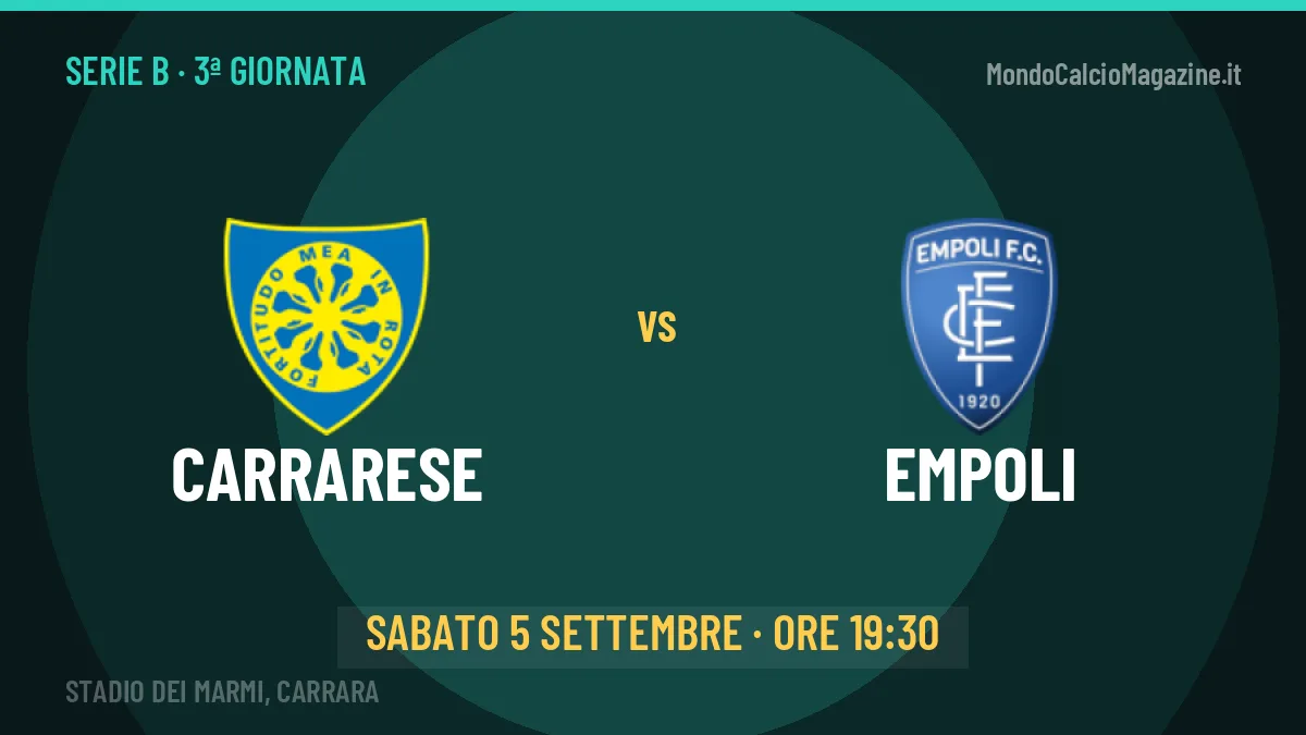 Quote Carrarese Empoli e pronostico: cosa dicono i bookmaker e dove vederla