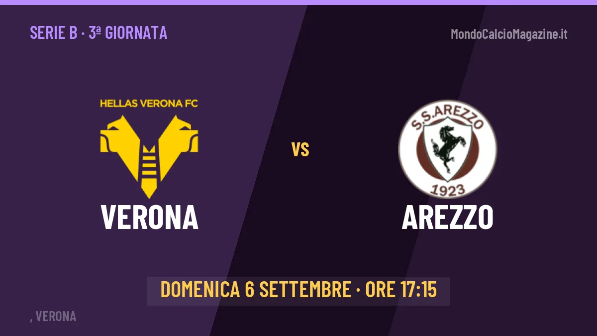 Verona-Arezzo in TV: a che ora si gioca, dove vederla e probabili formazioni