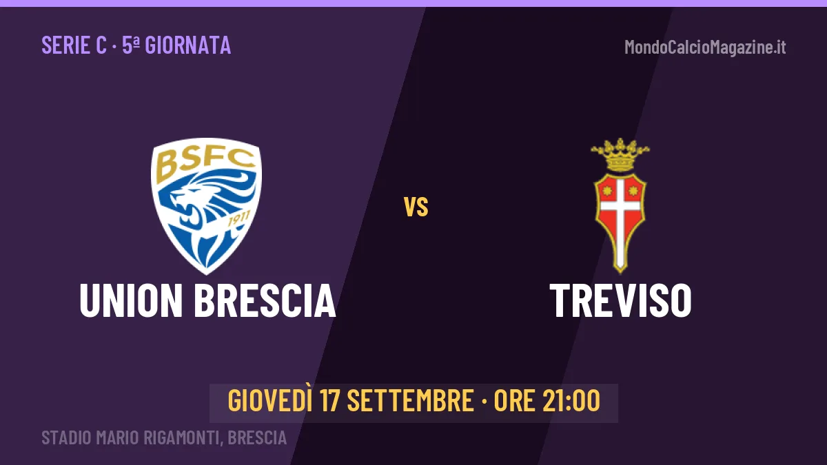 Union Brescia-Treviso, Serie C: probabili formazioni, quote e dove vedere la partita in TV e streaming