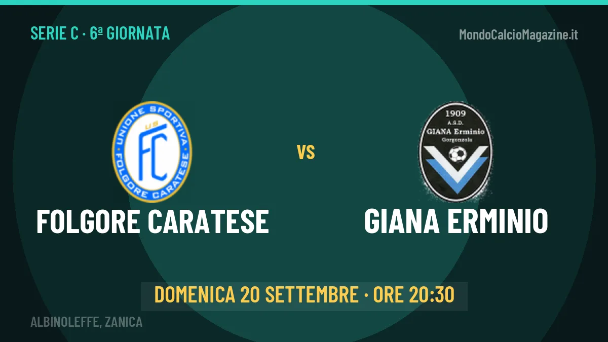 Folgore Caratese Giana Erminio in streaming: dove vedere la partita, orario e probabili formazioni
