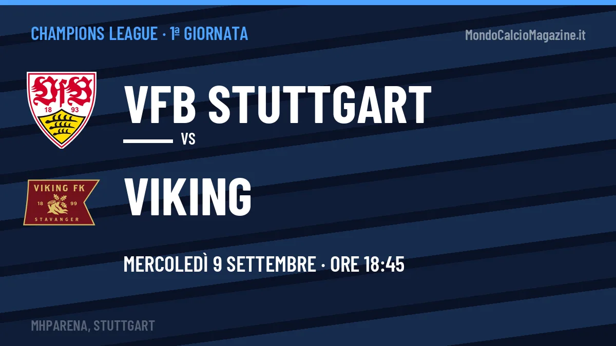 VfB Stuttgart-Viking in TV: a che ora si gioca, dove vederla e probabili formazioni