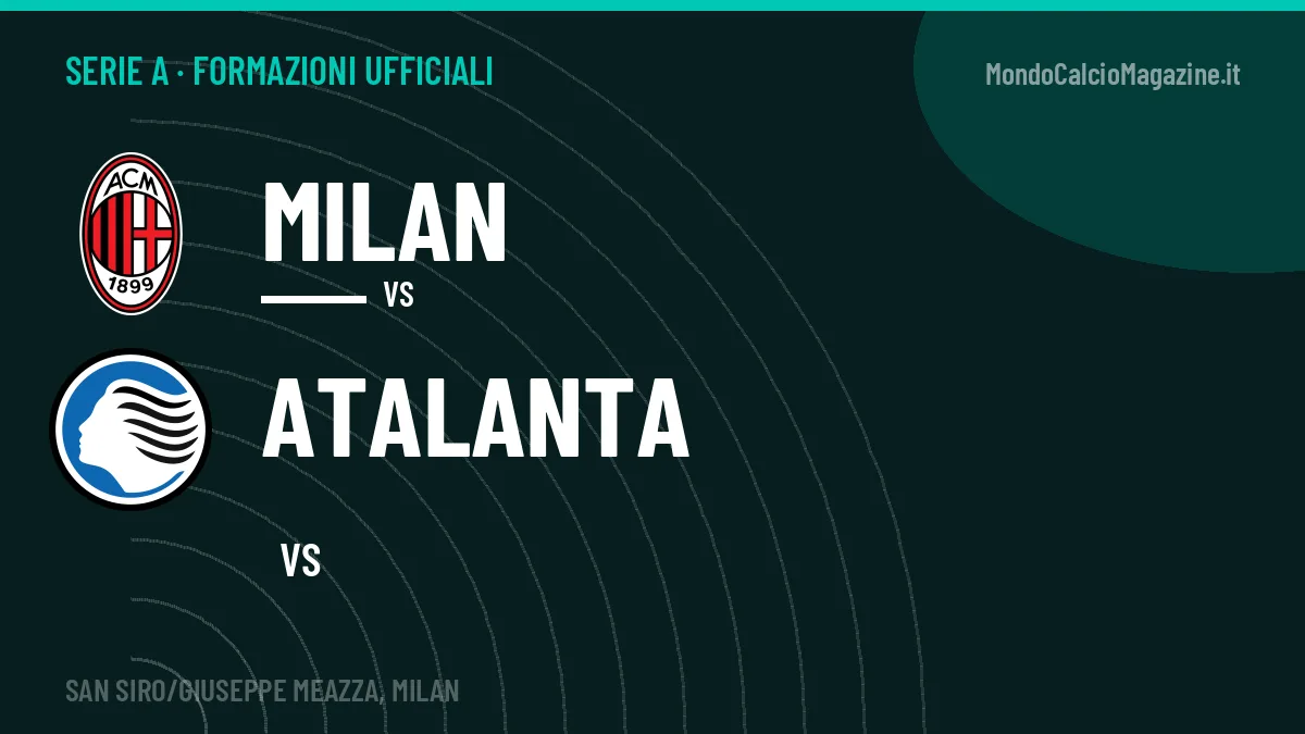 Formazioni ufficiali Milan-Atalanta (Serie A): gli undici scelti