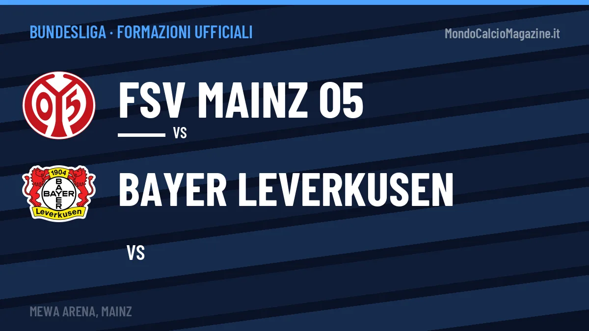 Formazioni ufficiali FSV Mainz 05-Bayer Leverkusen: Tietz e Moreira guidano gli attacchi