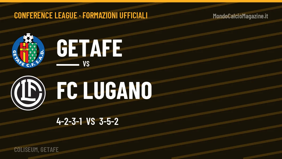 Formazioni ufficiali Getafe-FC Lugano (Conference League): gli undici scelti
