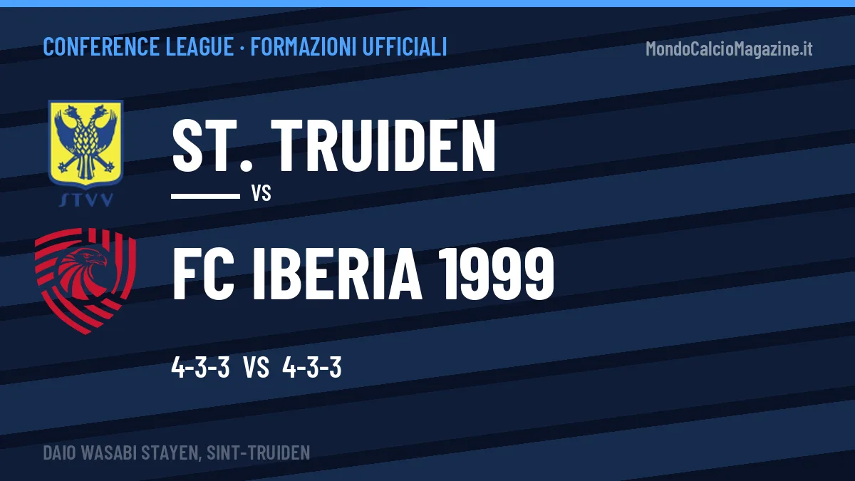 Formazioni ufficiali St. Truiden-FC Iberia 1999: Natchkebia titolare nel FC Iberia 1999