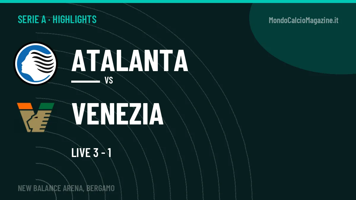 Highlights Atalanta-Venezia: gol e sintesi della partita