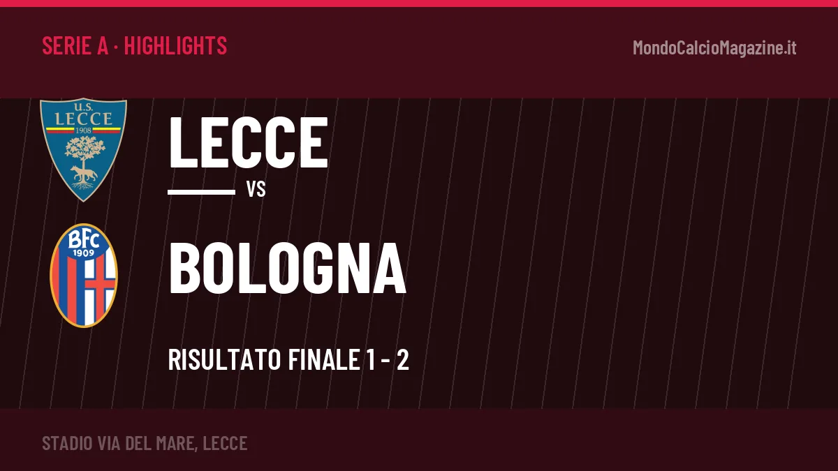 Highlights e gol Lecce-Bologna: la sintesi della 6ª giornata