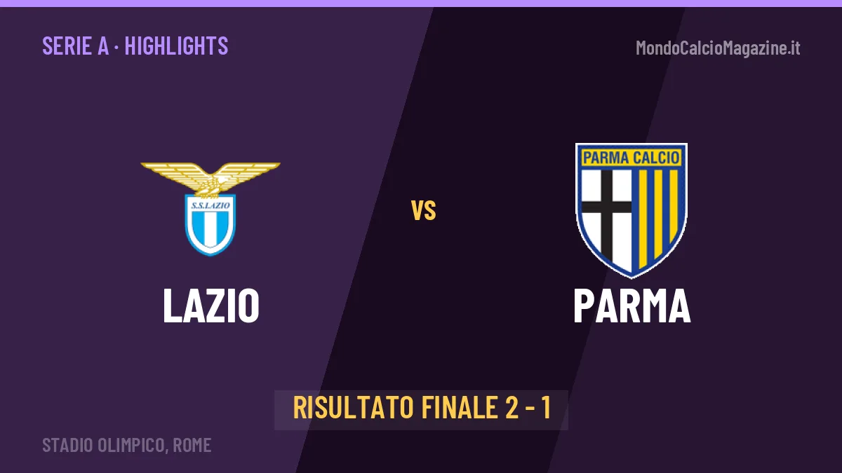 Lazio-Parma 2-1, gli highlights: tutti i gol in video