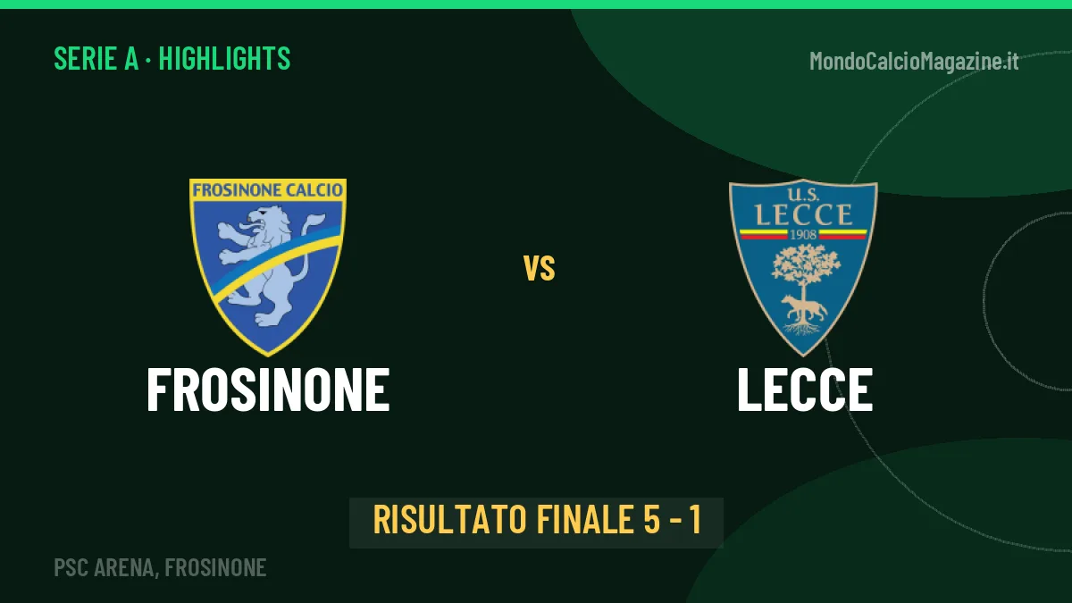 Frosinone-Lecce, sintesi e gol: gli highlights di Serie A