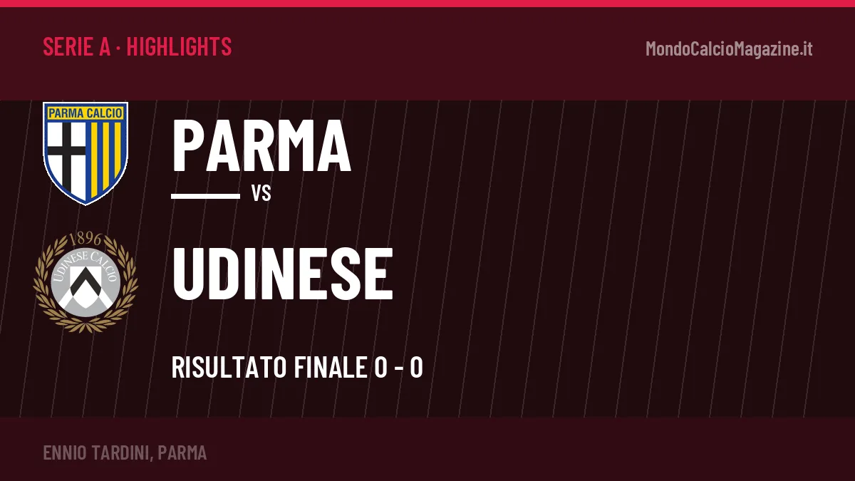 Highlights Parma-Udinese: gol e sintesi della partita (0-0)