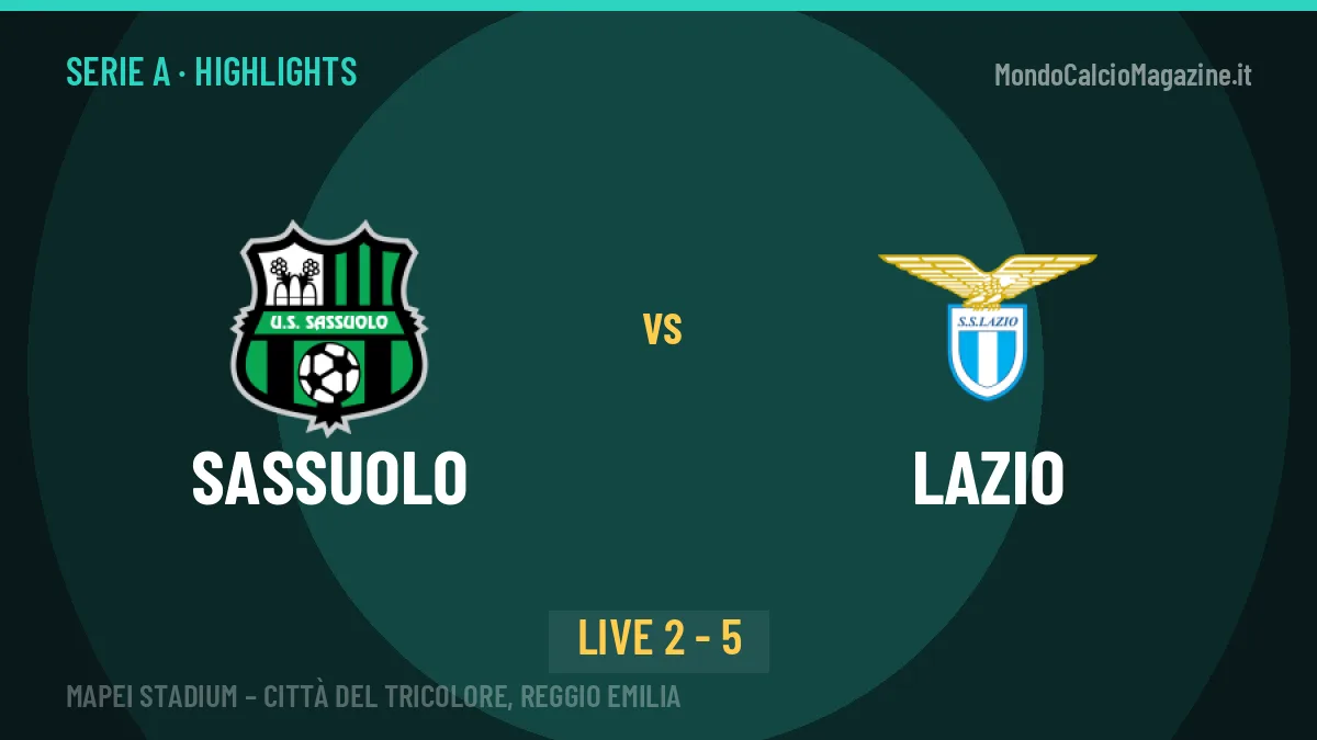Sassuolo-Lazio, gli highlights: tutti i gol in video
