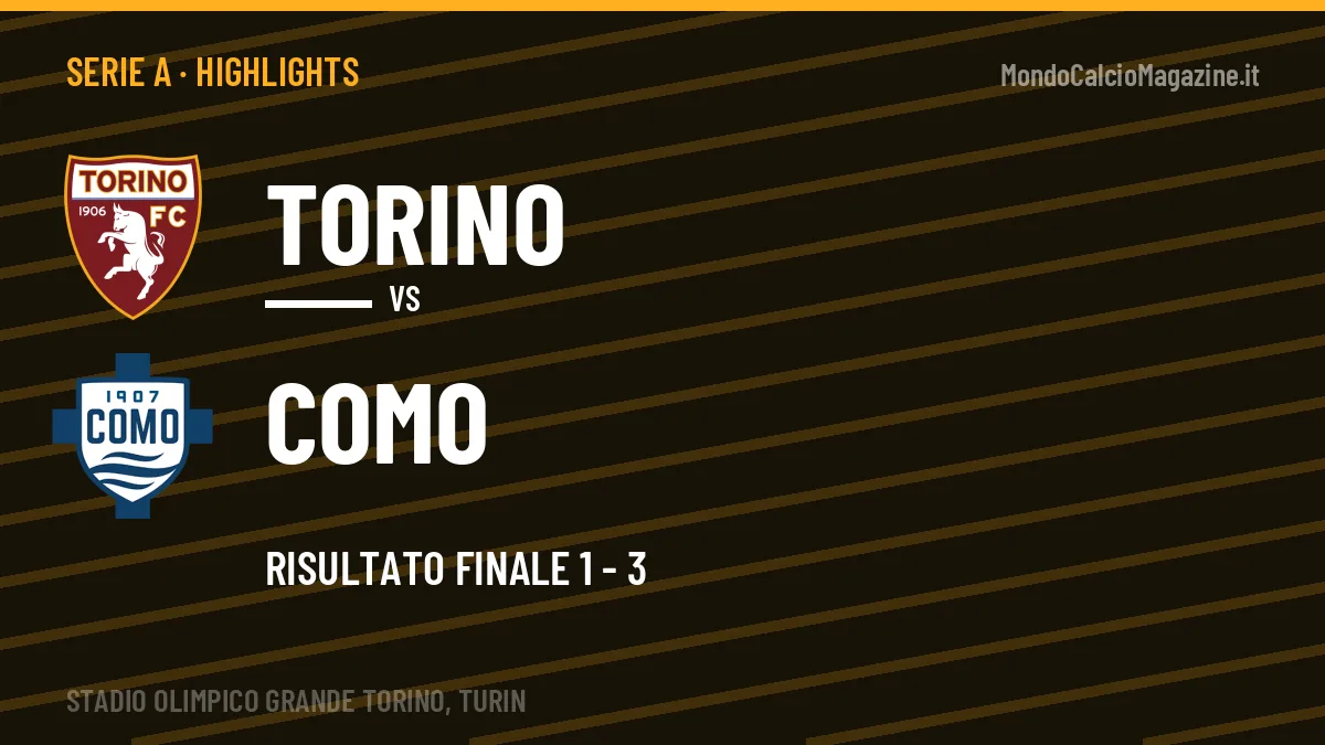 Video Torino-Como: highlights e gol della partita di Serie A