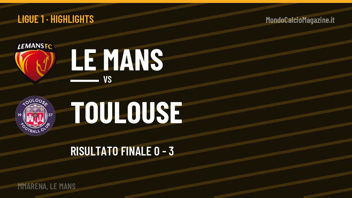 Rivedi Le Mans-Toulouse: highlights, gol e momenti chiave della partita