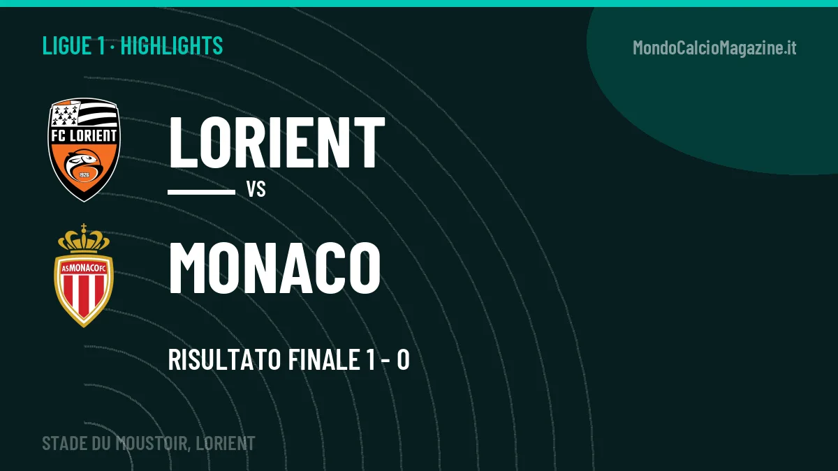 Highlights Ligue 1: Lorient-Monaco 1-0 in video
