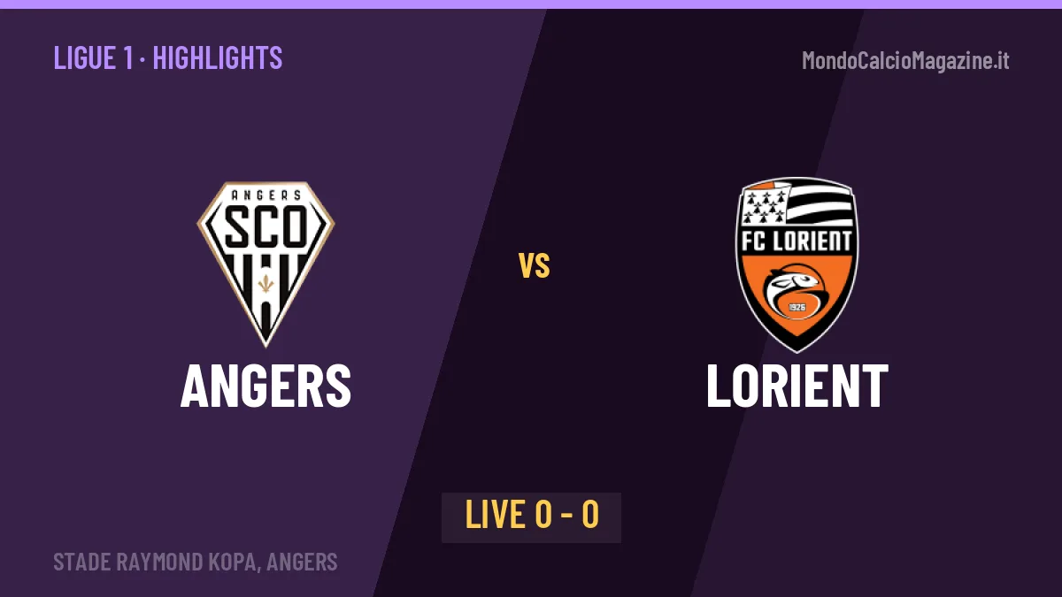 Angers-Lorient: il video degli highlights e il tabellino