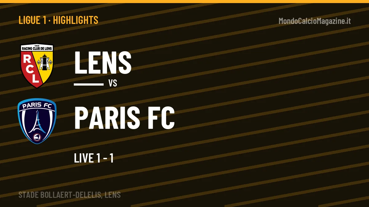Highlights e gol Lens-Paris FC: la sintesi della 8ª giornata