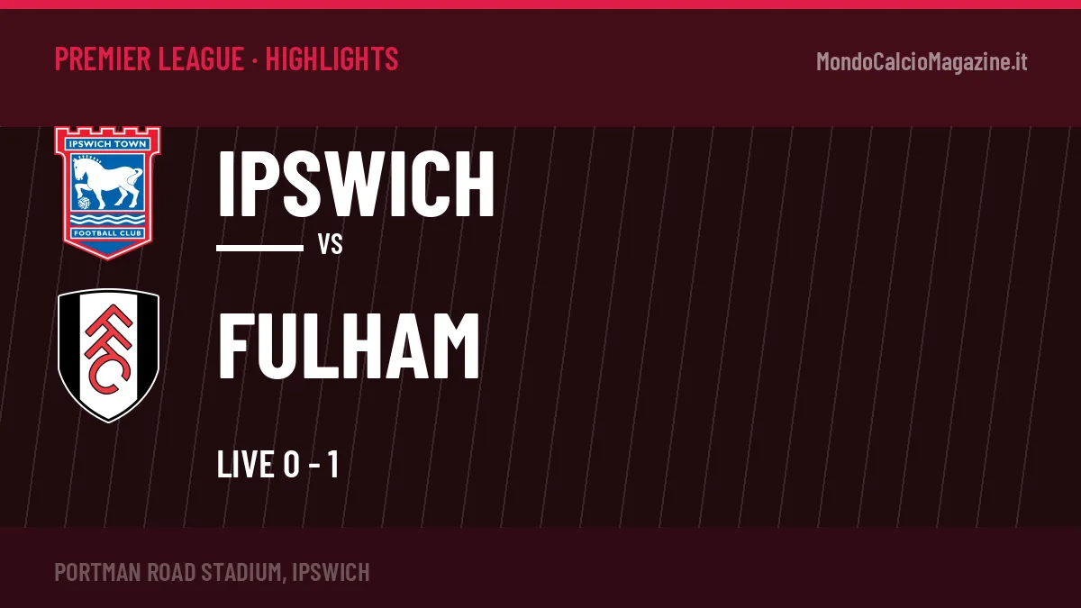 Video Ipswich-Fulham: highlights e gol della partita di Premier League