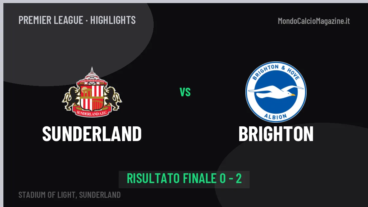 Sunderland-Brighton highlights: video, marcatori e statistiche