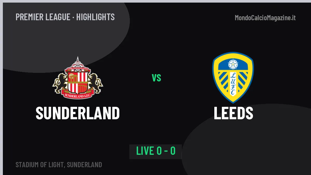Sunderland-Leeds, gli highlights: tutti i gol in video