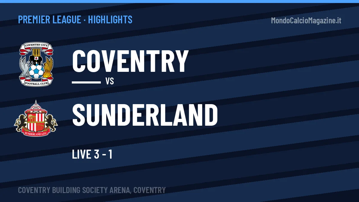 Highlights e gol Coventry-Sunderland: la sintesi della 9ª giornata