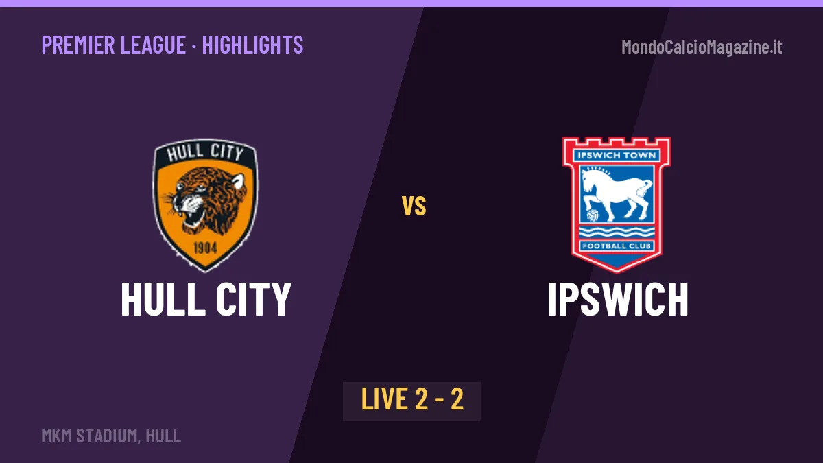 Hull City-Ipswich: video gol, azioni salienti e statistiche
