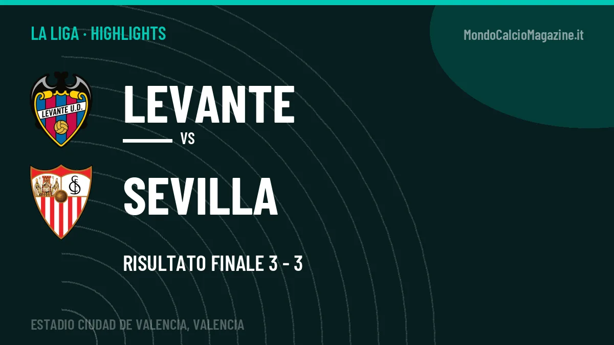 Video Levante-Sevilla: highlights e gol della partita di La Liga