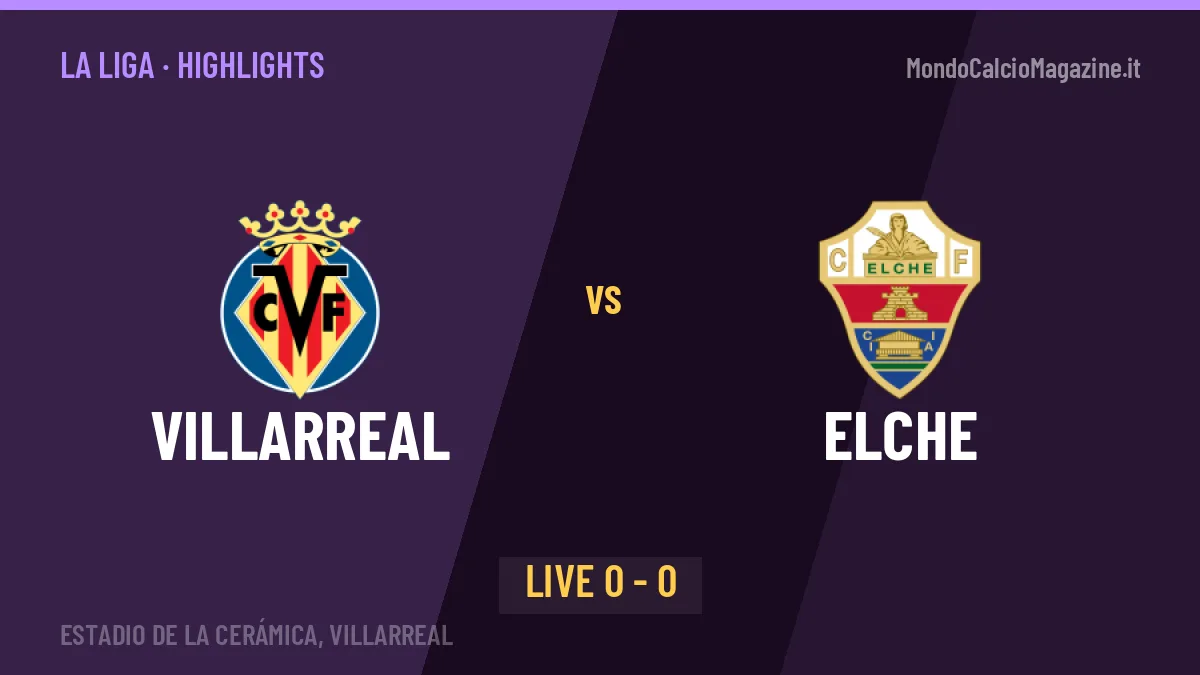 Villarreal-Elche highlights: video, marcatori e statistiche
