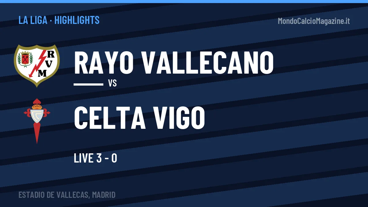 Highlights Rayo Vallecano-Celta Vigo: gol e sintesi della partita