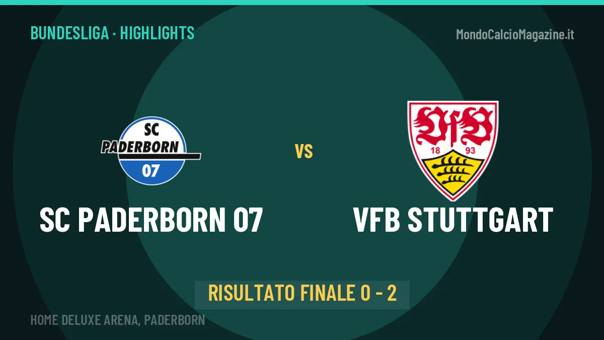 SC Paderborn 07-VfB Stuttgart: il video degli highlights e il tabellino (0-2)