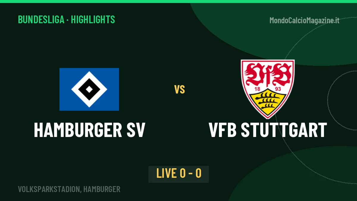 Hamburger SV-VfB Stuttgart, sintesi e gol: gli highlights di Bundesliga