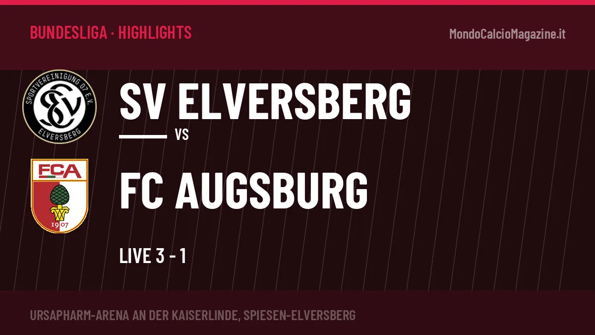 Highlights SV Elversberg-FC Augsburg: gol e sintesi della partita