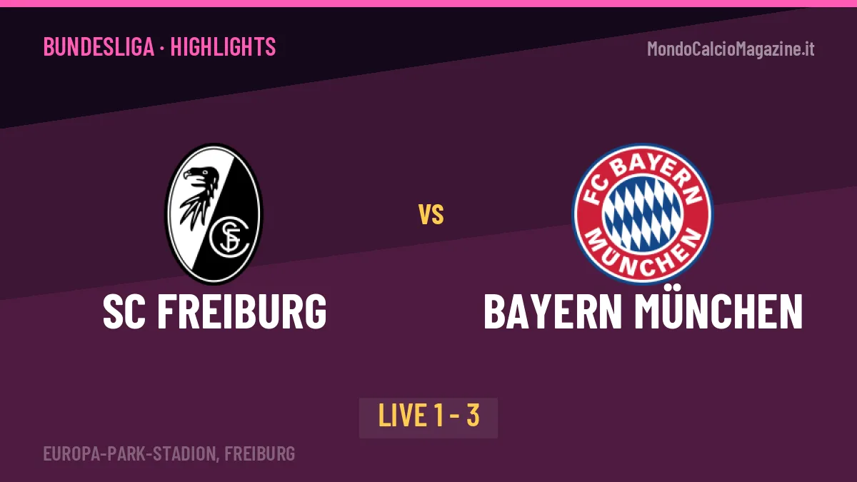 SC Freiburg-Bayern München highlights: video, marcatori e statistiche