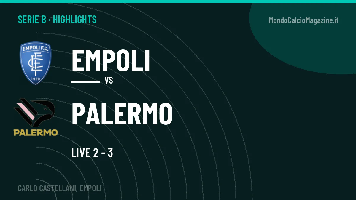 Video Empoli-Palermo: highlights e gol della partita di Serie B
