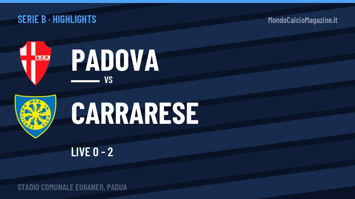 Highlights e gol Padova-Carrarese: la sintesi della 6ª giornata