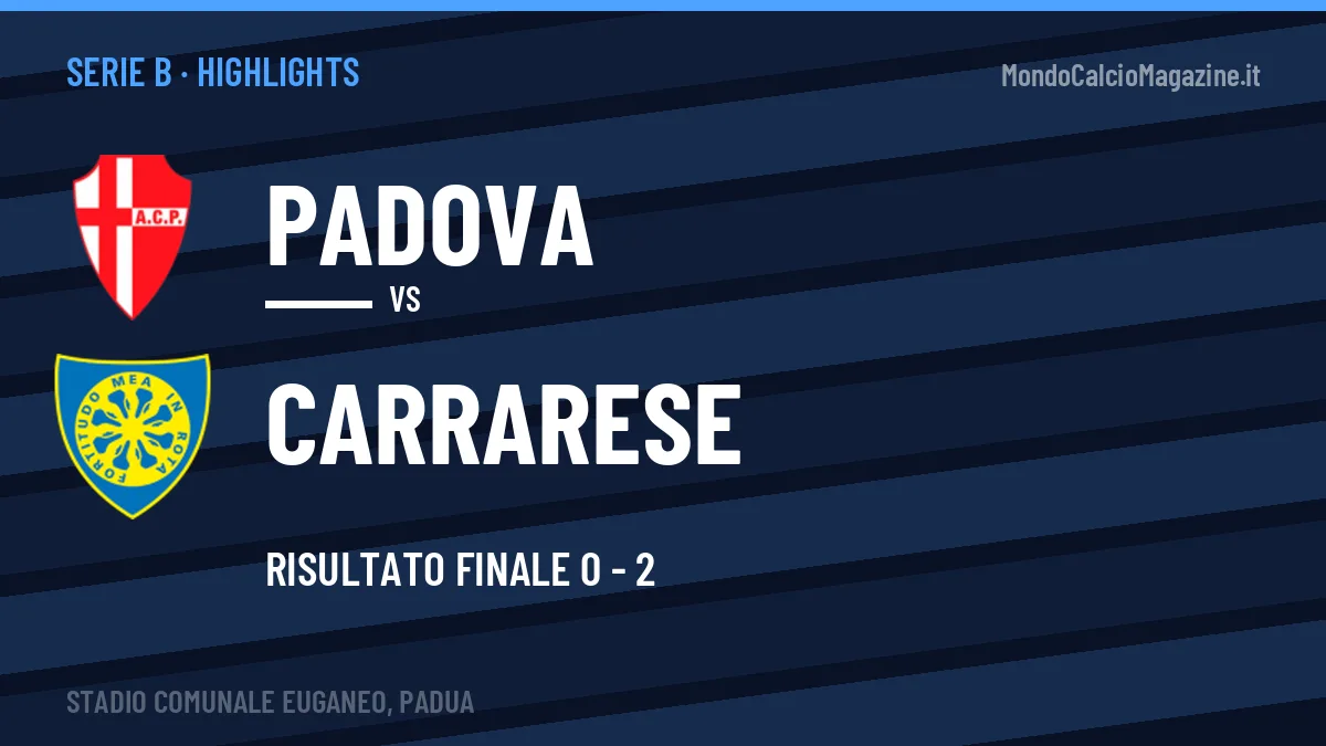 Highlights e gol Padova-Carrarese: la sintesi della 6ª giornata