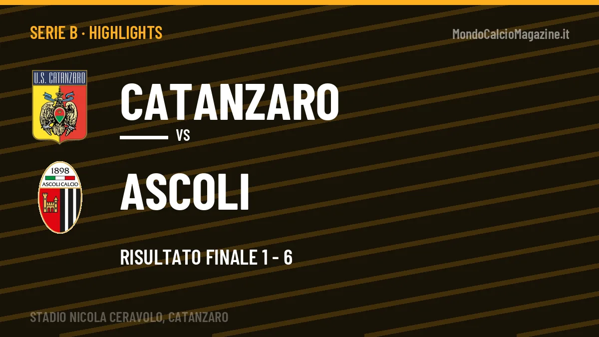 Rivedi Catanzaro-Ascoli: highlights, gol e momenti chiave della partita