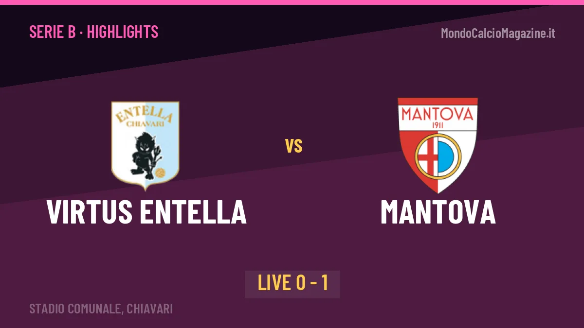 Virtus Entella-Mantova: highlights, video, azioni e gol del match
