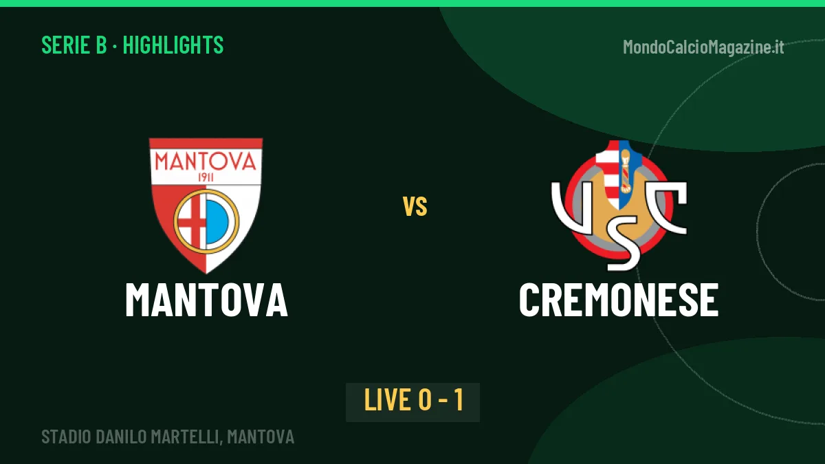 Mantova-Cremonese: highlights, video, azioni e gol del match