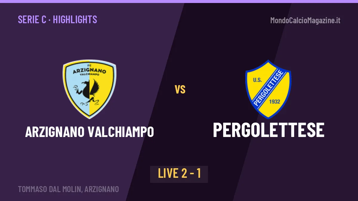 Arzignano Valchiampo-Pergolettese, gli highlights: tutti i gol in video