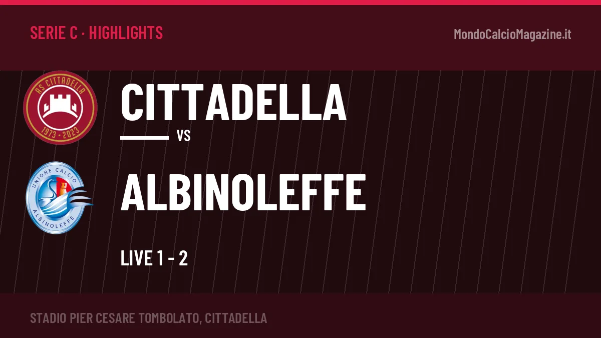 Video Cittadella-Albinoleffe: highlights e gol della partita di Serie C