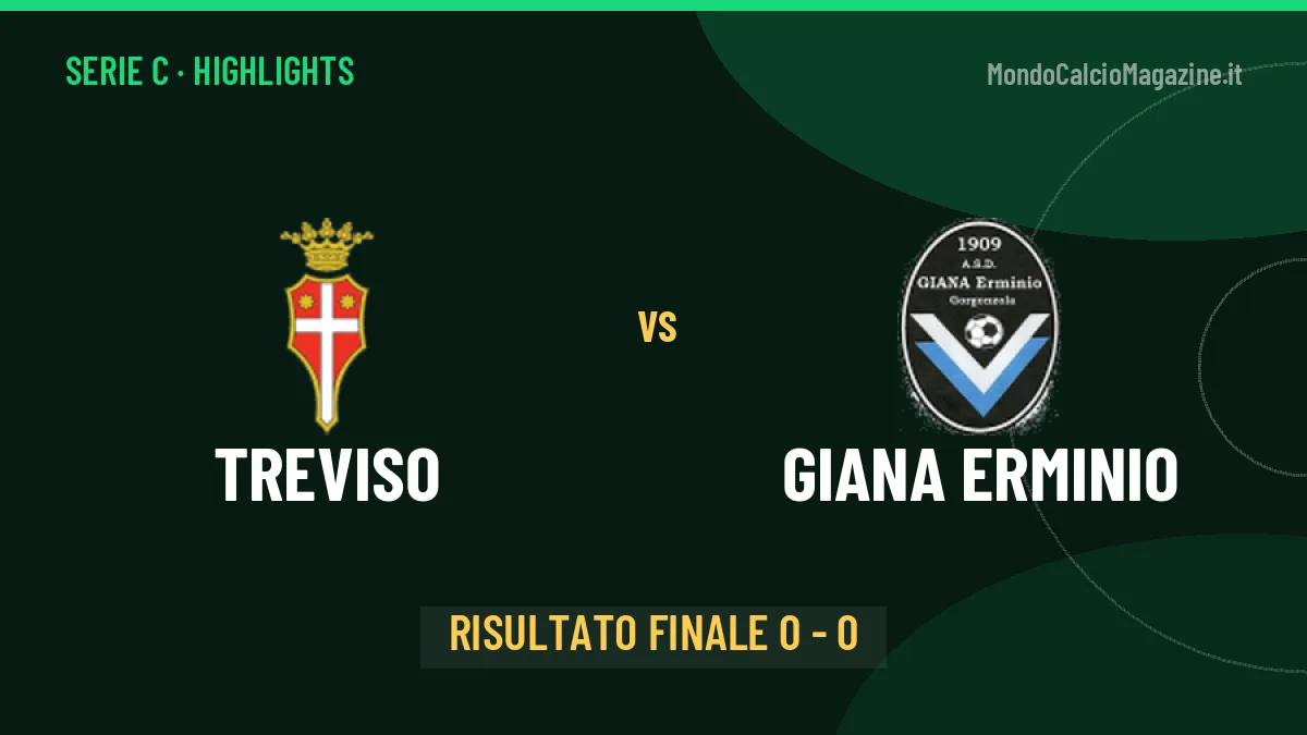 Treviso-Giana Erminio, sintesi e gol: gli highlights di Serie C