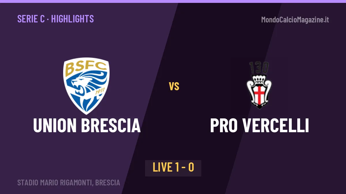 Union Brescia-PRO Vercelli: highlights, video, azioni e gol del match