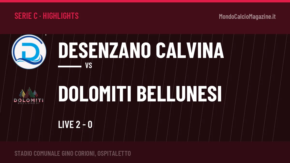 Highlights Desenzano Calvina-Dolomiti Bellunesi: gol e sintesi della partita