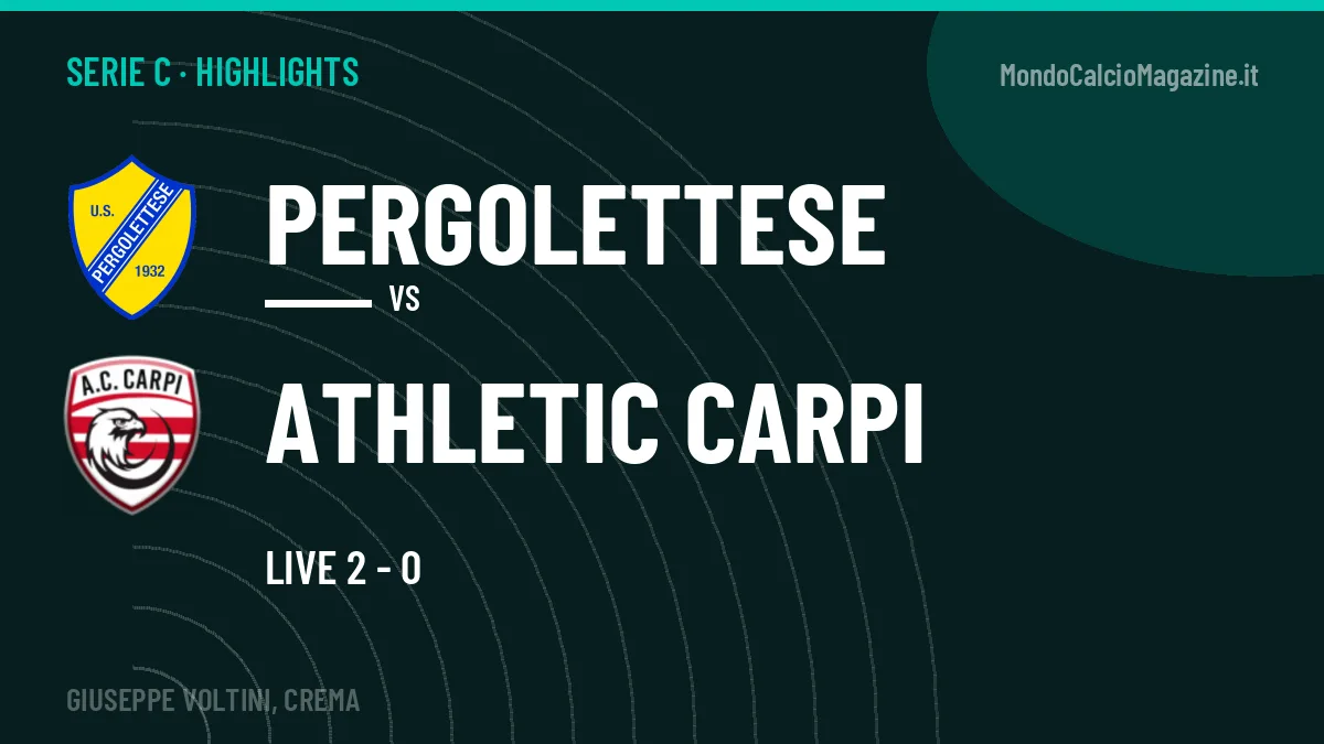 Gol e highlights di Pergolettese-Athletic Carpi: guarda la sintesi